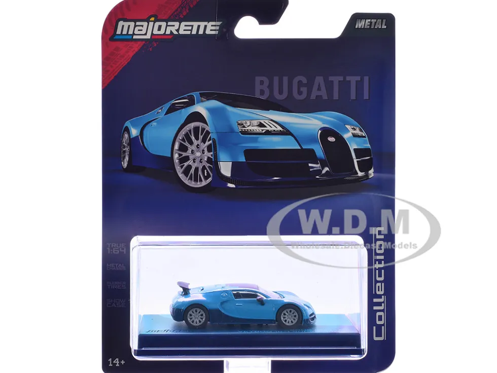 2005 Bugatti Veyron 16.4 Super Sport Blue "Collection" Series 1/64 Diecast Model Car by Majorette