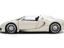 2011 Bugatti Veyron White and Tan "Furious 7" (2015) Movie "25 Years of Fast & Furious" Series 1/24 Diecast Model Car by Jada