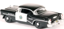 1955 Buick Century California Highway Patrol CHP Black 1/87 HO Scale Diecast Model Car Oxford Diecast 87BC55003