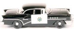 1955 Buick Century California Highway Patrol CHP Black 1/87 HO Scale Diecast Model Car Oxford Diecast 87BC55003