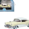 1955 Buick Century Condor Yellow and Dover White with Red Interior 1/87 (HO) Scale Diecast Model Car by Oxford Diecast