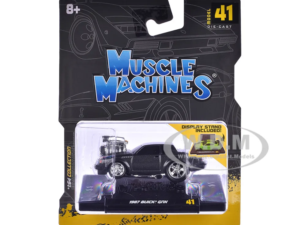 1987 Buick GNX Black Metallic 1/64 Diecast Model Car by Muscle Machines