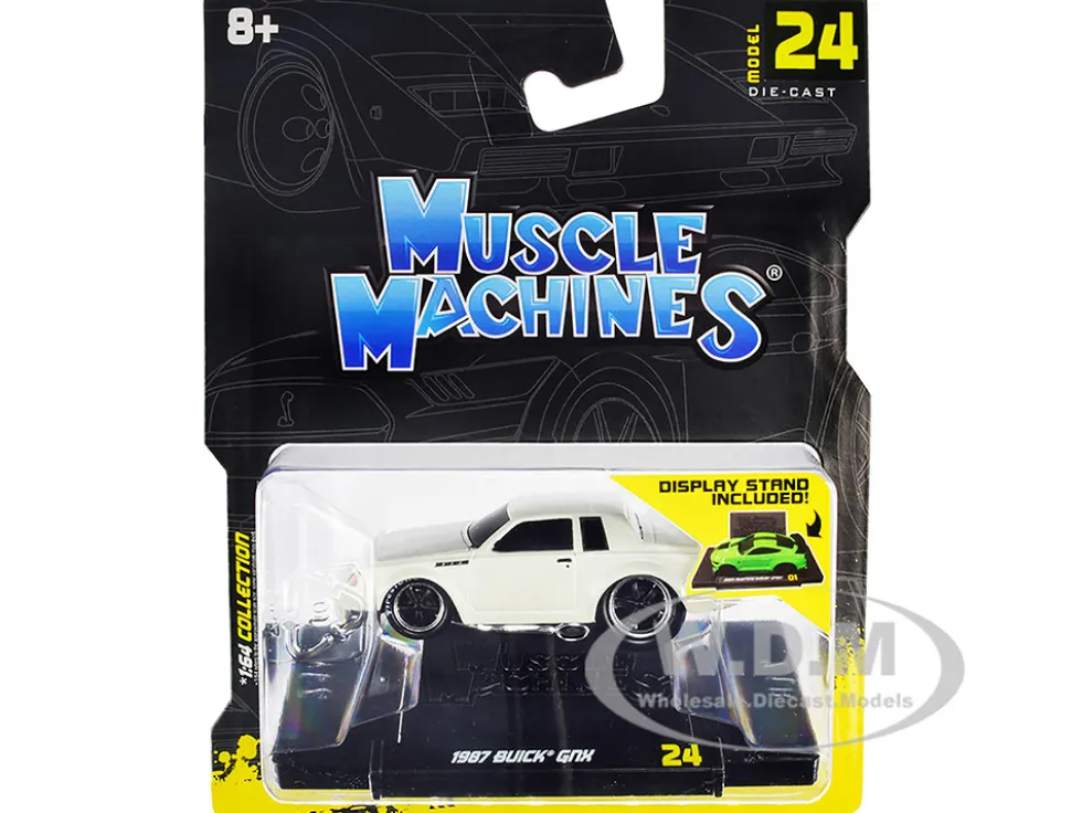 1987 Buick GNX Pearl White 1/64 Diecast Model Car Muscle Machines 15564