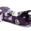 1987 Buick Grand National Candy Purple with Graphics and White Top and Interior "Bigtime Muscle" Series 1/24 Diecast Model Car by Jada