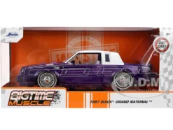 1987 Buick Grand National Candy Purple with Graphics and White Top and Interior 