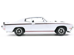 1970 Buick GSX Apollo White with Black and Red Stripes 1/43 Diecast Model by IXO Models