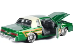1987 Buick Regal 3.8 SFI Turbo Green Metallic Cream with Graphics Get Low Series 1/24 Diecast Model Car Motormax 79023