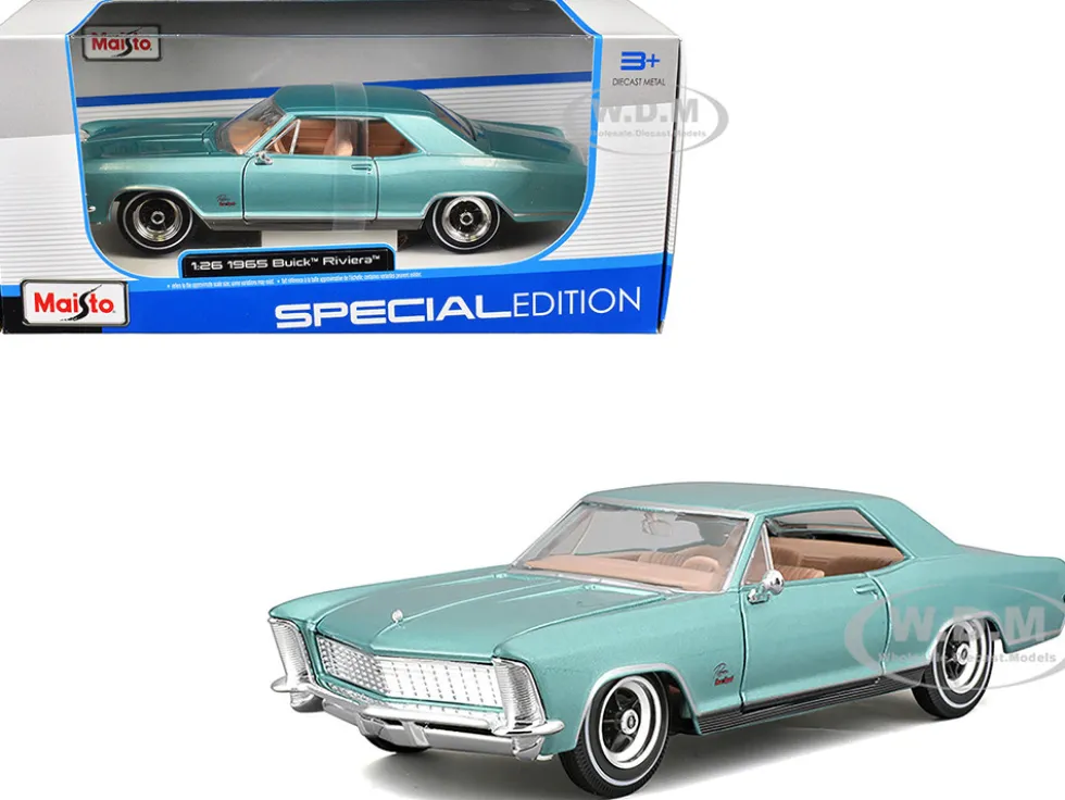 1965 Buick Riviera Gran Sport Light Blue Metallic "Special Edition" Series 1/26 Diecast Model Car by Maisto
