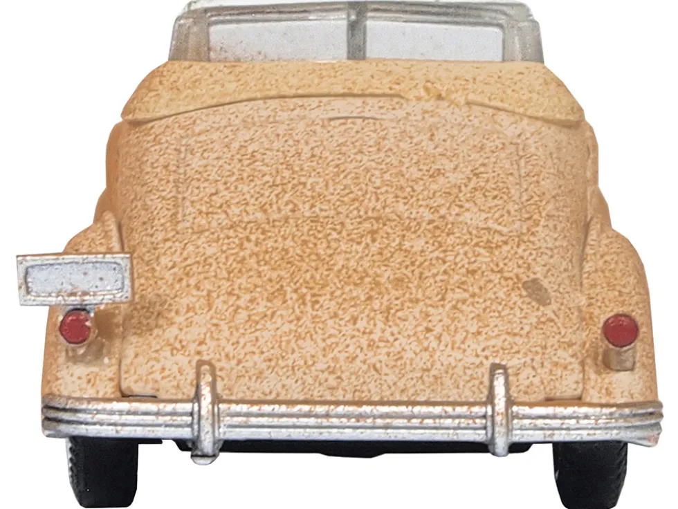 1936 Buick Special Convertible Coupe Beige Rusted Junkyard Project 1/87 HO Scale Diecast Model Car Oxford Diecast 87BS36006