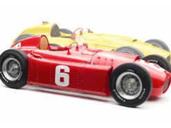Bundle 2 Cars 1956 Ferrari D50 #20 Andre Pilette 6th Place Grand Prix Belgium Yellow 1955 Ferrari Lancia D50 #6 Alberto Ascari Winner Grand Prix Turin Italy Red Limited Edition 1000 pieces Worldwide 1/18 Diecast Model Cars CMC 184