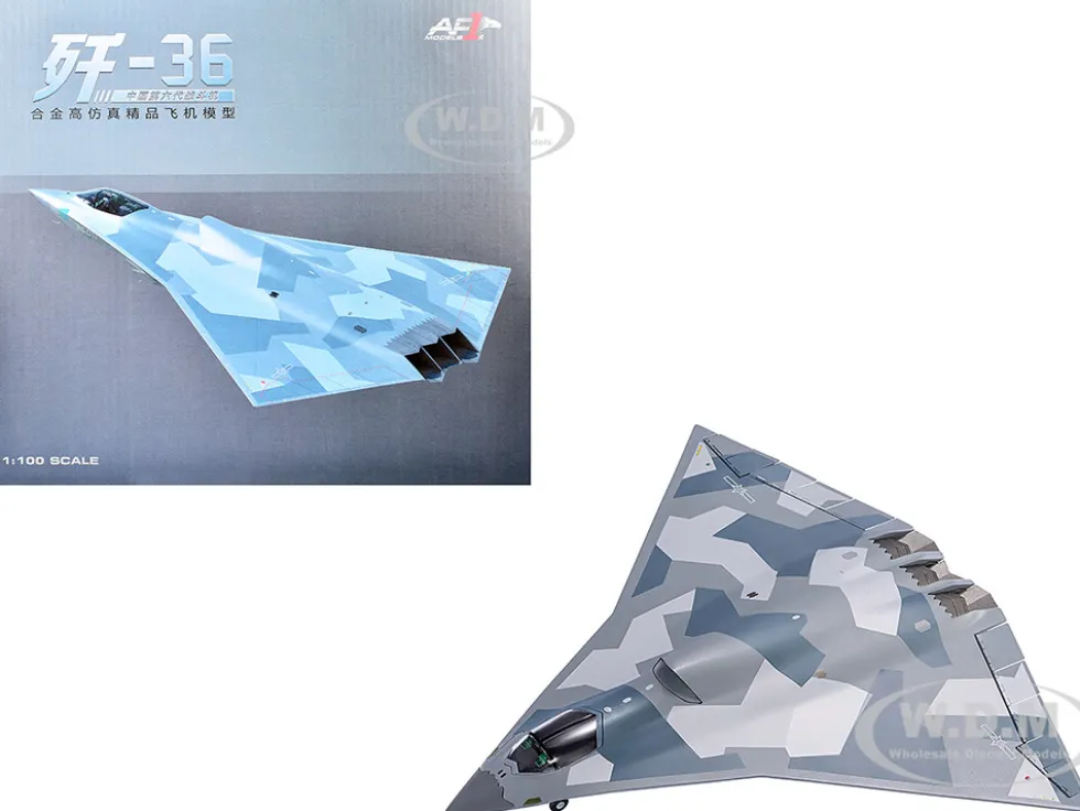 CAC J-36 Stealth Fighter Aircraft "Chinese Military" People’s Liberation Army Air Force 1/100 Diecast Model by Air Force 1