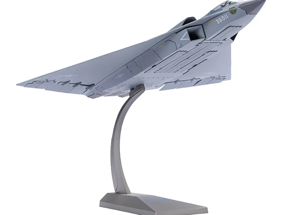 CAC J-36 Stealth Fighter Aircraft "Chinese Military" People’s Liberation Army Air Force 1/100 Diecast Model by Air Force 1