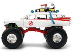 1959 Cadillac Ambulance Ecto-1 "Ghostbusters" (1984) Movie Monster Truck Version "Hollywood Rides" Series 1/24 Diecast Model Car by Jada