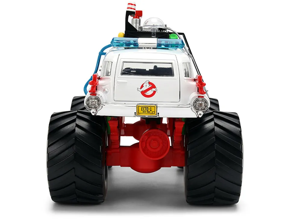 1959 Cadillac Ambulance Ecto-1 "Ghostbusters" (1984) Movie Monster Truck Version "Hollywood Rides" Series 1/24 Diecast Model Car by Jada
