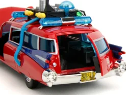 1959 Cadillac Ambulance Ecto-1 Red "Transformers" TV Series - "Ghostbusters" (1984) Movie Crossover "Hollywood Rides" Series 1/24 Diecast Model Car by Jada