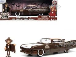1959 Cadillac Coupe DeVille Brown White Graphics Count Chocula Diecast Figurine Hollywood Rides Series 1/24 Diecast Model Car Jada 32204