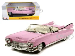 1959 Cadillac Eldorado Biarritz Pink 1/18 Diecast Model Car by Maisto 36813