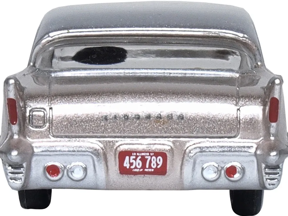 1957 Cadillac Eldorado Brougham Sandalwood Beige Metallic with Silver Top 1/87 (HO) Scale Diecast Model Car Oxford Diecast 87CE57004