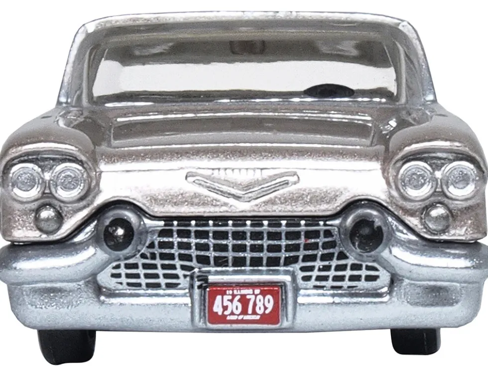 1957 Cadillac Eldorado Brougham Sandalwood Beige Metallic with Silver Top 1/87 (HO) Scale Diecast Model Car Oxford Diecast 87CE57004
