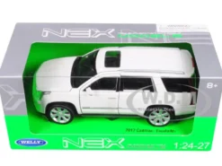 2017 Cadillac Escalade Sunroof White 1/24 1/27 Diecast Model Car Welly 24084