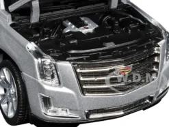 2017 Cadillac Escalade with Sunroof Silver Metallic 1/24-1/27 Diecast Model Car by Welly