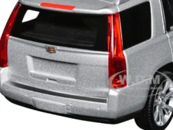 2017 Cadillac Escalade with Sunroof Silver Metallic 1/24-1/27 Diecast Model Car by Welly