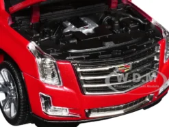 2017 Cadillac Escalade with Sunroof Red Metallic 1/24-1/27 Diecast Model Car by Welly