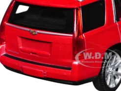 2017 Cadillac Escalade with Sunroof Red Metallic 1/24-1/27 Diecast Model Car by Welly
