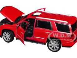 2017 Cadillac Escalade with Sunroof Red Metallic 1/24-1/27 Diecast Model Car by Welly