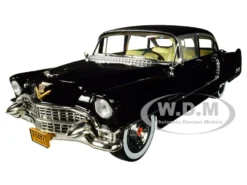 1955 Cadillac Fleetwood Series 60 Black The Godfather 1972 Movie 1/24 Diecast Model Car Greenlight 84091
