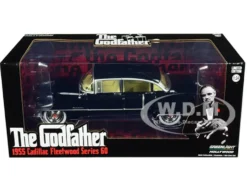 1955 Cadillac Fleetwood Series 60 Black The Godfather 1972 Movie 1/24 Diecast Model Car Greenlight 84091