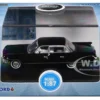 1961 Cadillac Sedan DeVille Ebony Black with White Interior 1/87 (HO) Scale Diecast Model Car by Oxford Diecast