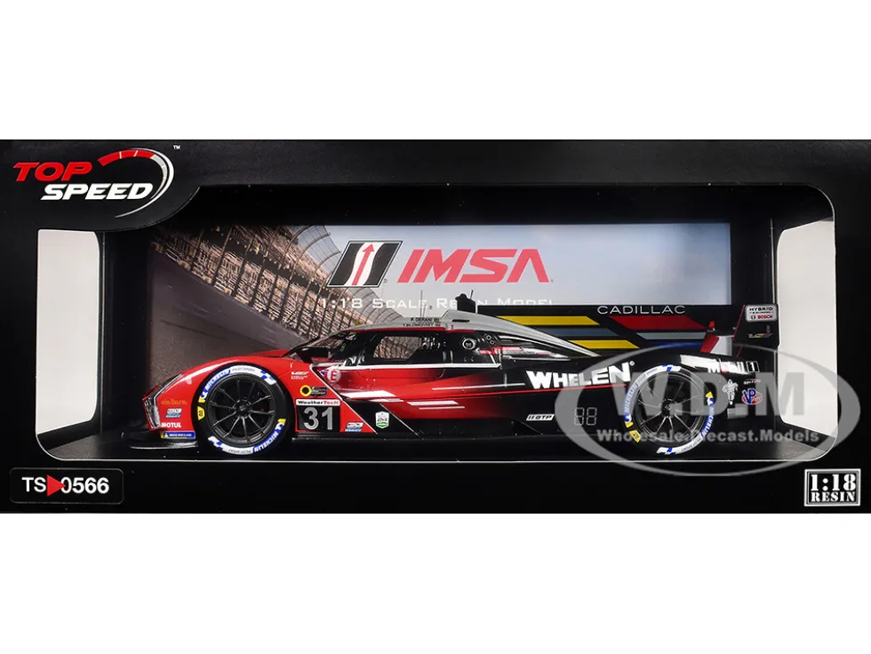 Cadillac V-Series.R #31 Jack Aitken - Tom Blomqvist - Pipo Derani "Whelen Cadillac Racing" 2nd Place IMSA "24 Hours of Daytona" (2024) 1/18 Model Car by Top Speed