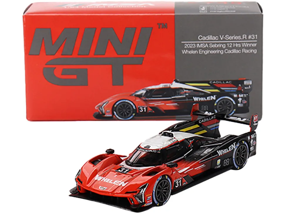 Cadillac V-Series.R #31 Jack Aitken - Pipo Derani - Alexander Sims "Whelen Engineering Racing" Winner IMSA "12 Hours of Sebring" (2023) Limited Edition to 5400 pieces Worldwide 1/64 Diecast Model Car by Mini GT
