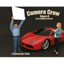 Camera Crew Figure II "Crew Holding Reflector" For 1:18 Scale Models American Diorama 77428