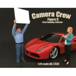Camera Crew Figure II "Crew Holding Reflector" For 1:24 Scale Models American Diorama 77478