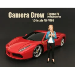 Camera Crew Figure IV "Pretty Reporter" For 1:24 Scale Models American Diorama 77480