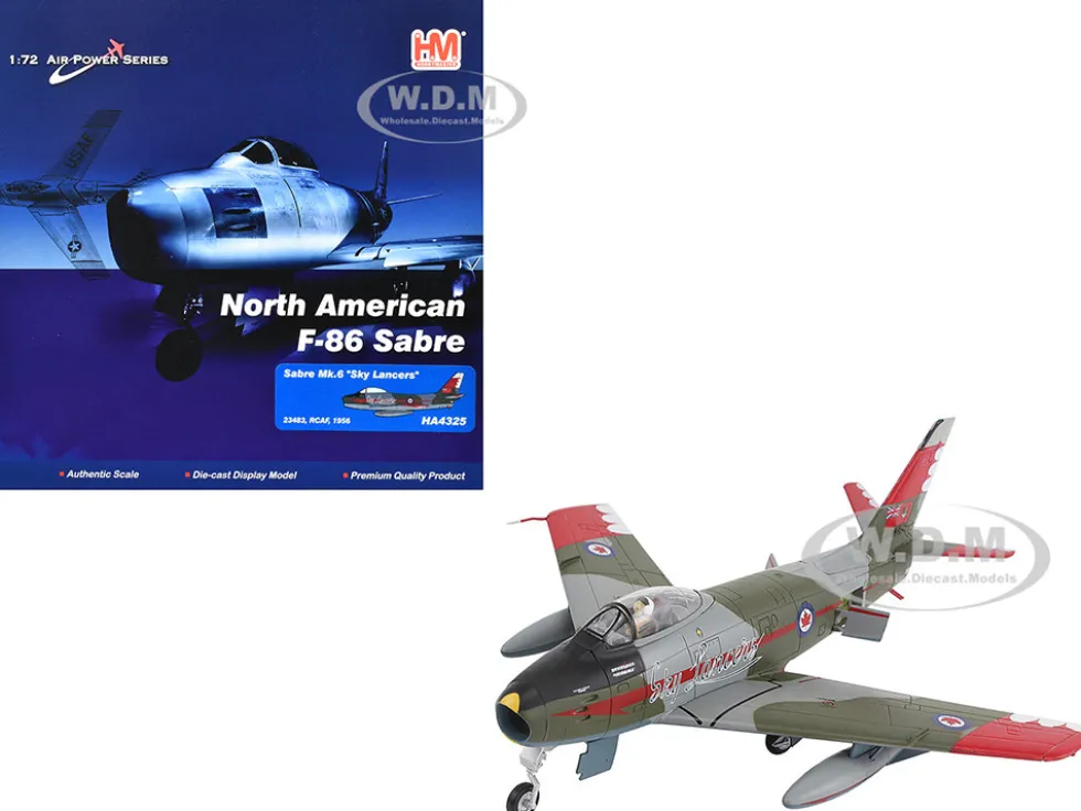 Canadair Sabre Mk.6 Fighter Aircraft "Sky Lancers" (1956) Royal Canadian Air Force "Air Power Series" 1/72 Diecast Model by Hobby Master