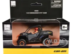 Can-Am Commander XT-P 1000R Gray and Orange with Driver Figure 1/32 Diecast Model by BRP Models