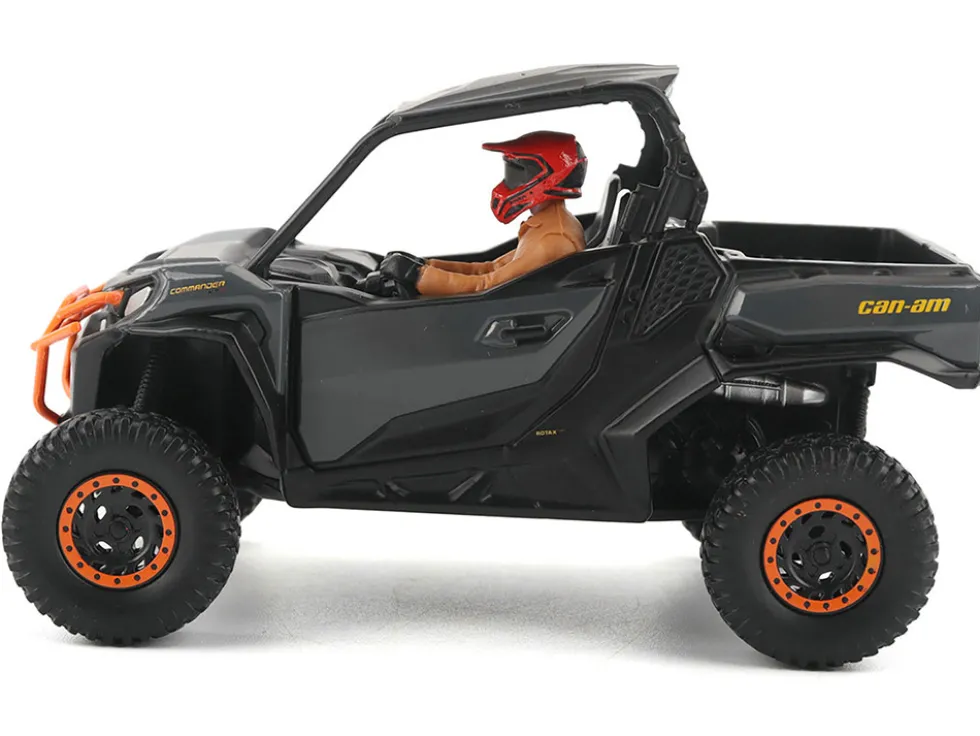 Can-Am Commander XT-P 1000R Gray and Orange with Driver Figure 1/32 Diecast Model by BRP Models