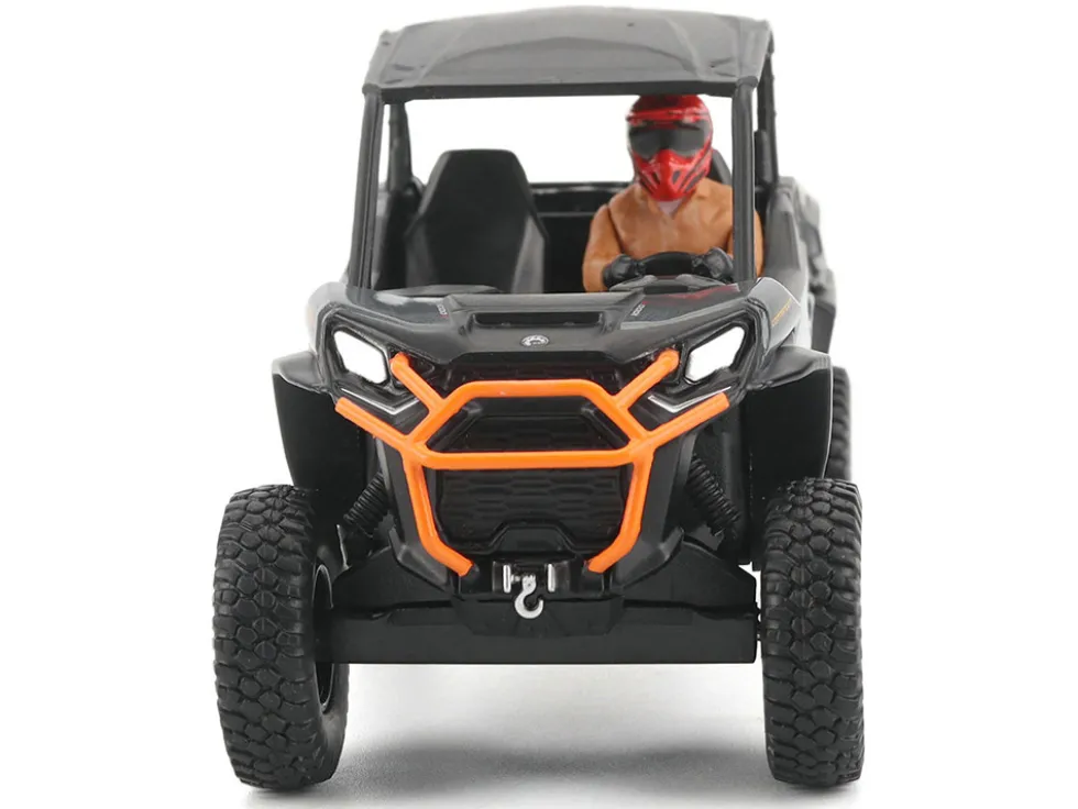 Can-Am Commander XT-P 1000R Gray and Orange with Driver Figure 1/32 Diecast Model by BRP Models
