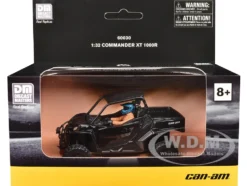 Can-Am Commander XT 1000R Matt Black with Driver Figure 1/32 Diecast Model by BRP Models