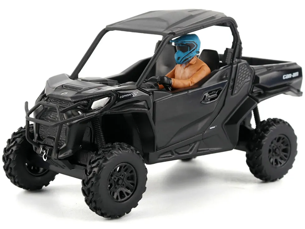 Can-Am Commander XT 1000R Matt Black with Driver Figure 1/32 Diecast Model by BRP Models