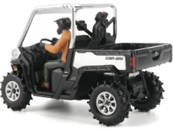 Can-Am Defender XMR Silver Metallic and Black with Driver Figure 1/32 Diecast Model by BRP Models