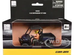 Can-Am Defender XT HD9 Navy Blue and Black with Driver Figure 1/32 Diecast Model by BRP Models