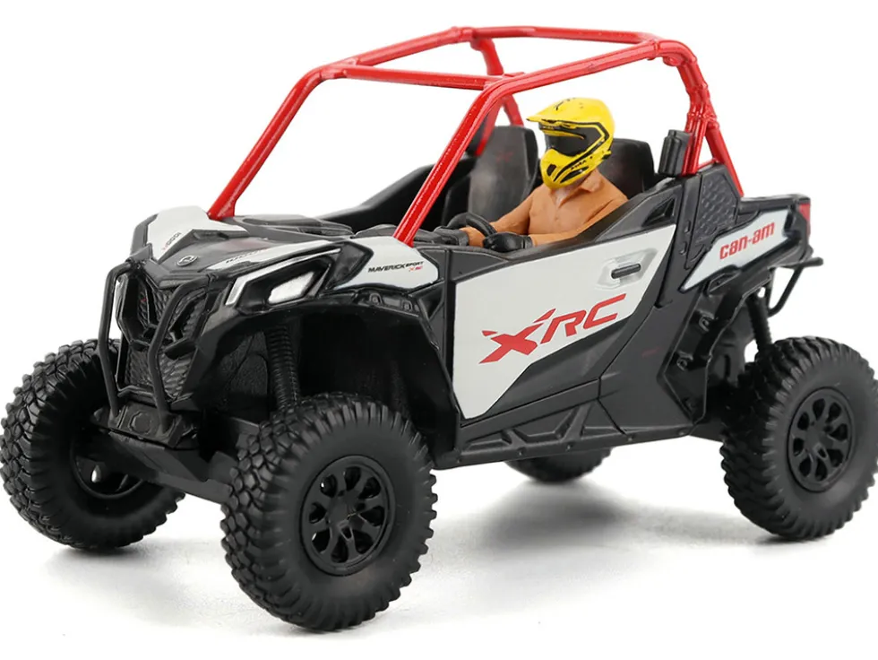 Can-Am Maverick Sport XRC 1000R Red and Gray with Driver Figure 1/32 Diecast Model by BRP Models