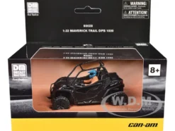 Can-Am Maverick Trail DPS 1000 Matt Black with Driver Figure 1/32 Diecast Model by BRP Models