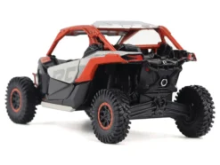Can-Am Maverick X3 X RS Turbo RR Chalk Gray and Magma Red with Driver Figure 1/32 Diecast Model by BRP Models
