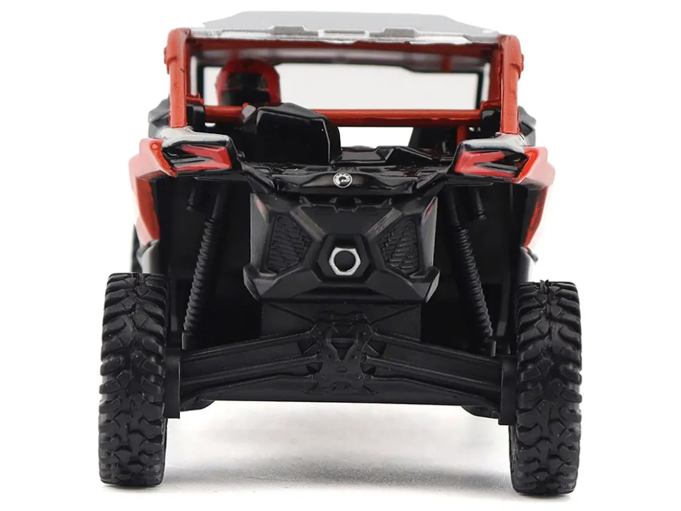 Can-Am Maverick X3 X RS Turbo RR Chalk Gray and Magma Red with Driver Figure 1/32 Diecast Model by BRP Models