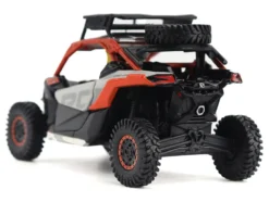 Can-Am Maverick X3 X RS Turbo RR Sand Version Chalk Gray and Magma Red with Driver Figure 1/32 Diecast Model by BRP Models